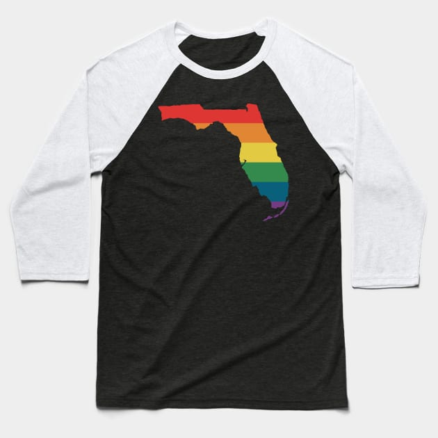 Florida State Rainbow Baseball T-Shirt by n23tees